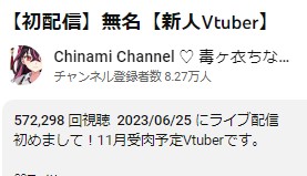 毒ヶ衣ちなみ　初配信